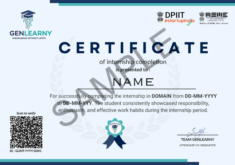 Internship Completion Certificate